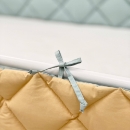 Protectie laterata patut bebe din 4 piese menta-mustar (3)